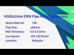 Usine de tubes soudés haute fréquence pour tubes carrés